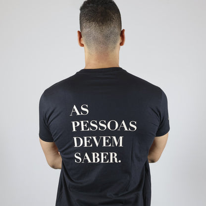 Camiseta As Pessoas Devem Saber | Preta | Unissex | The Chosen GG