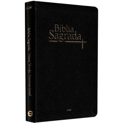 Bíblia Sagrada | NVI | Letra Normal | Capa Luxo Preta Fosca