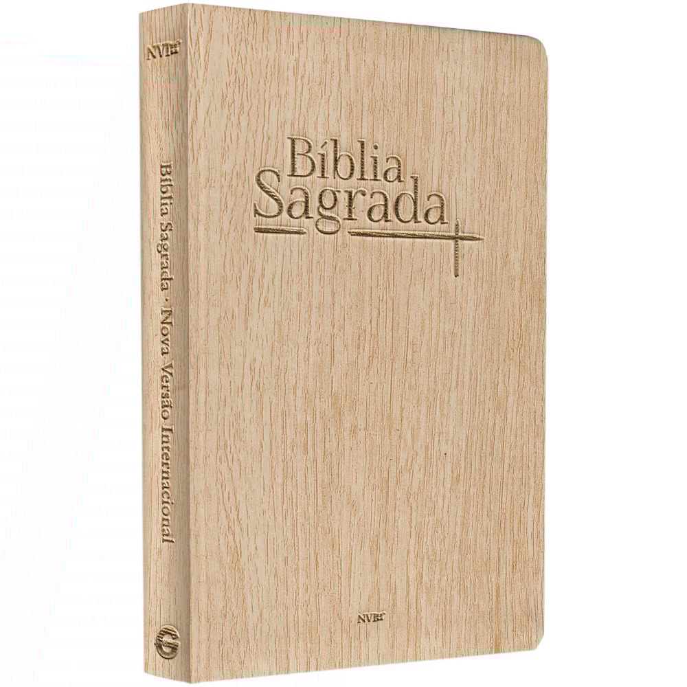 Bíblia Sagrada | NVI | Letra Normal | Capa Luxo Madeira Clara