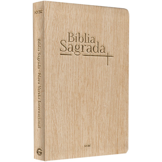 Bíblia Sagrada | NVI | Letra Normal | Capa Luxo Madeira Clara
