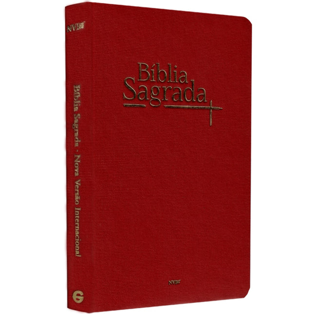Bíblia Sagrada | NVI | Letra Normal | Capa Luxo Vermelha Fosca