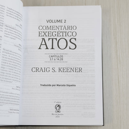 Comentário Exegético Atos | Volume 2 | Craig S Keener