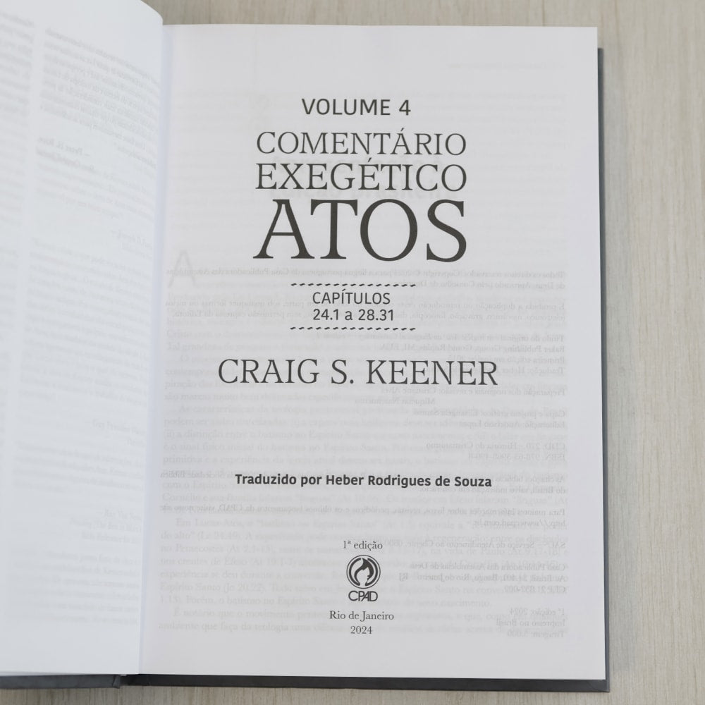 Comentário Exegético Atos | Volume 4 | Craig S Keener