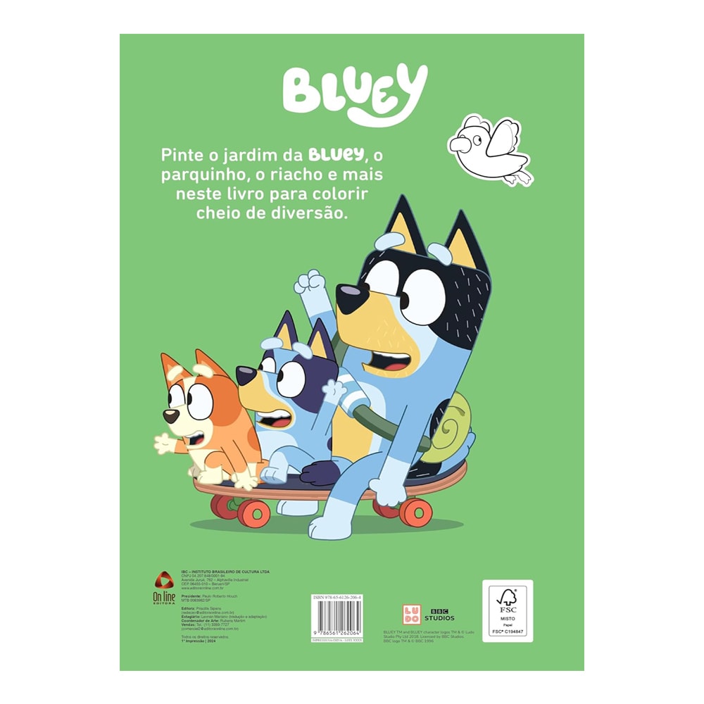 Bluey | Livro Para Colorir | O Grande Jardim