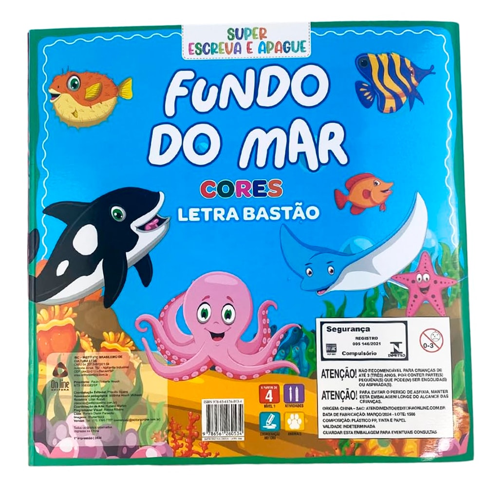 Super Escreva e Apague |  Fundo do Mar | + 4