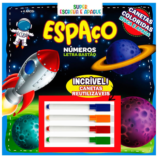 Super Escreva e Apague | Espaço | Números | + 4 Anos