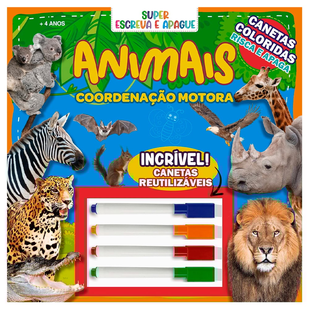 Super Escreva e Apague | Animais | + 4 Anos