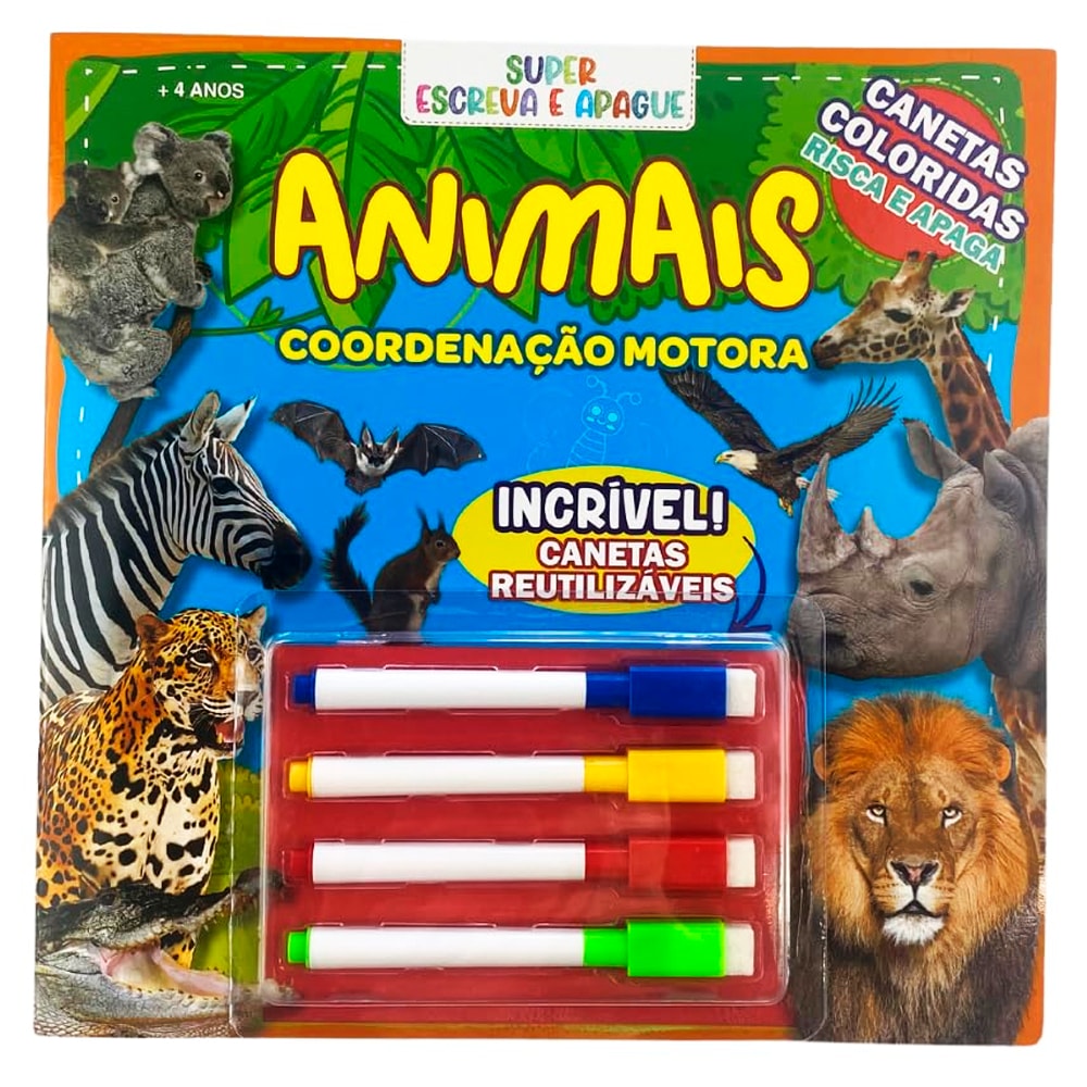 Super Escreva e Apague | Animais | + 4 Anos
