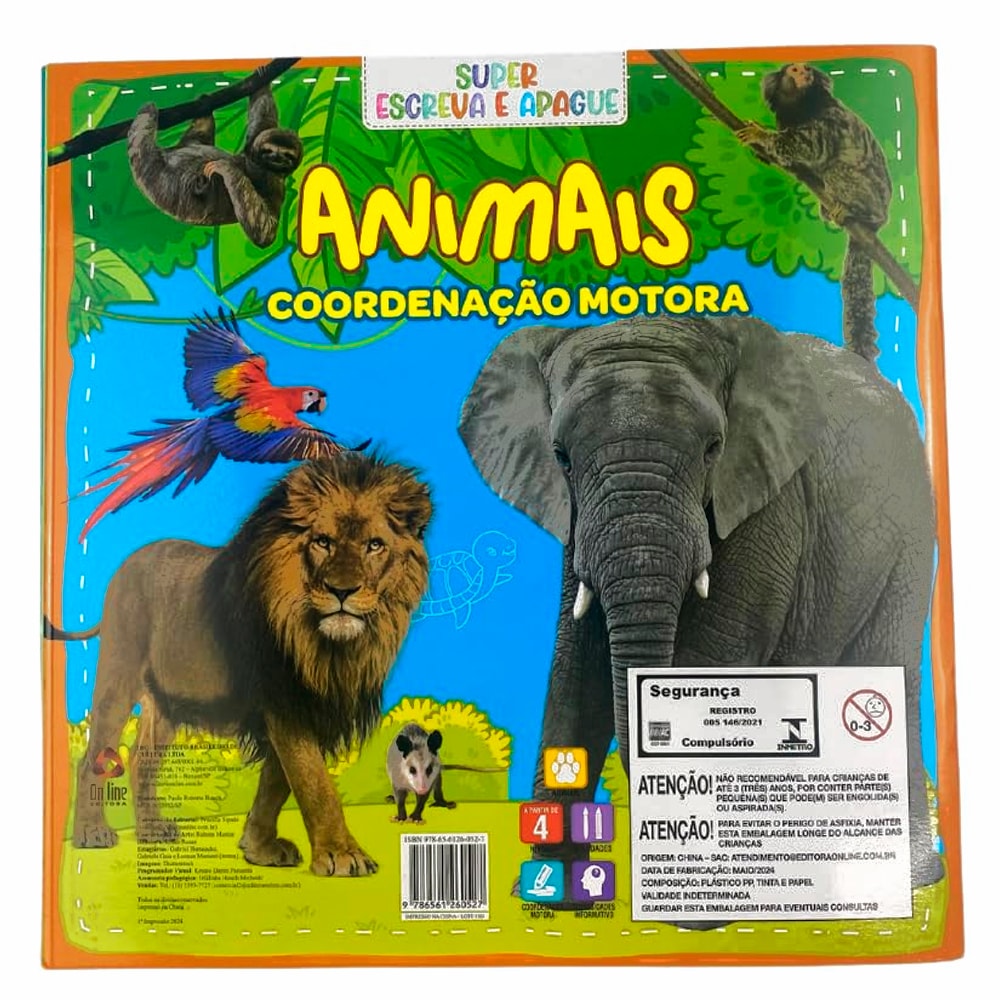 Super Escreva e Apague | Animais | + 4 Anos