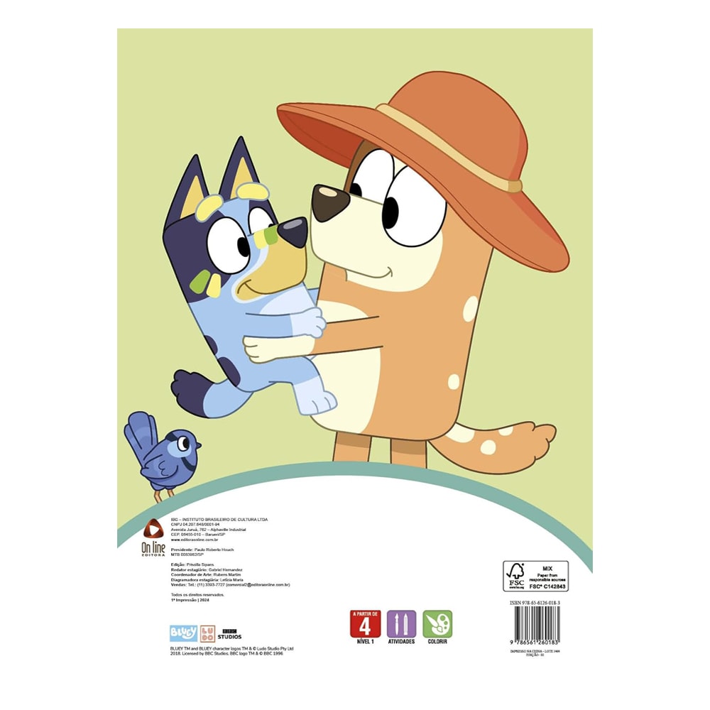 Bluey Superatividades com Adesivos | 500 Adesivos | Volume 02