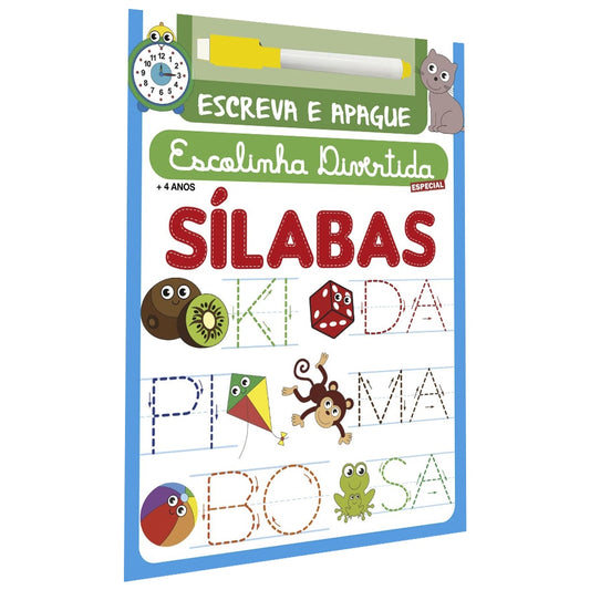Escolinha Divertida Especial | Sílabas | Escreva e Apague