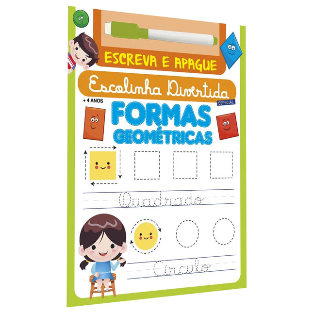Escolinha Divertida Especial | Formas Geométricas | Escreva e Apague