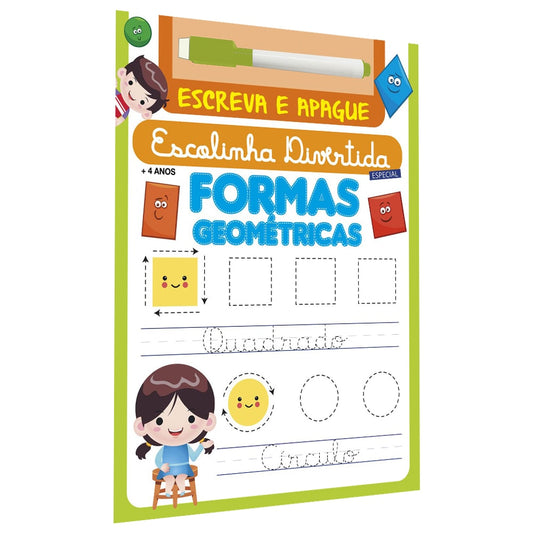 Escolinha Divertida Especial | Formas Geométricas | Escreva e Apague