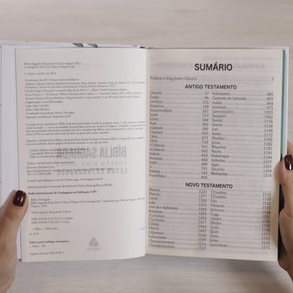 Bíblia Sagrada King James | Letra Extra Grande | Capa Dura Modelo Vida
