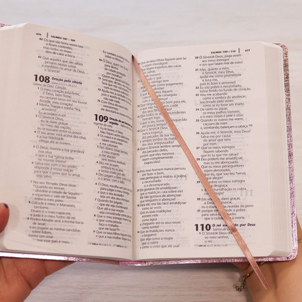Bíblia Sagrada | NTLH | Letra Grande | Capa Cristal Rosa