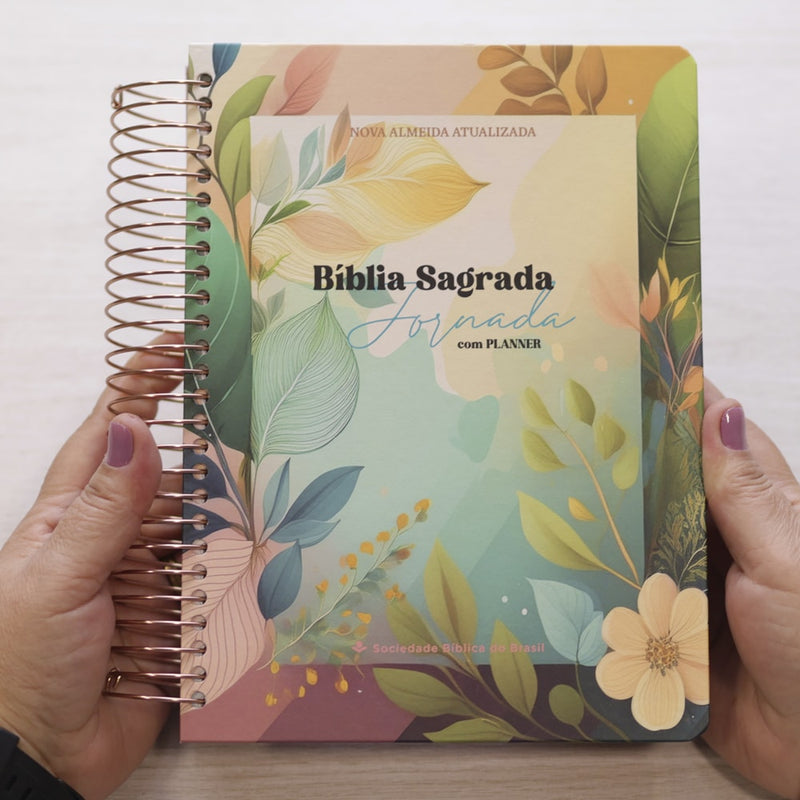 Bíblia Jornada Slim com Planner | NAA | Espaço Para Anotações | Capa Dura Espiral