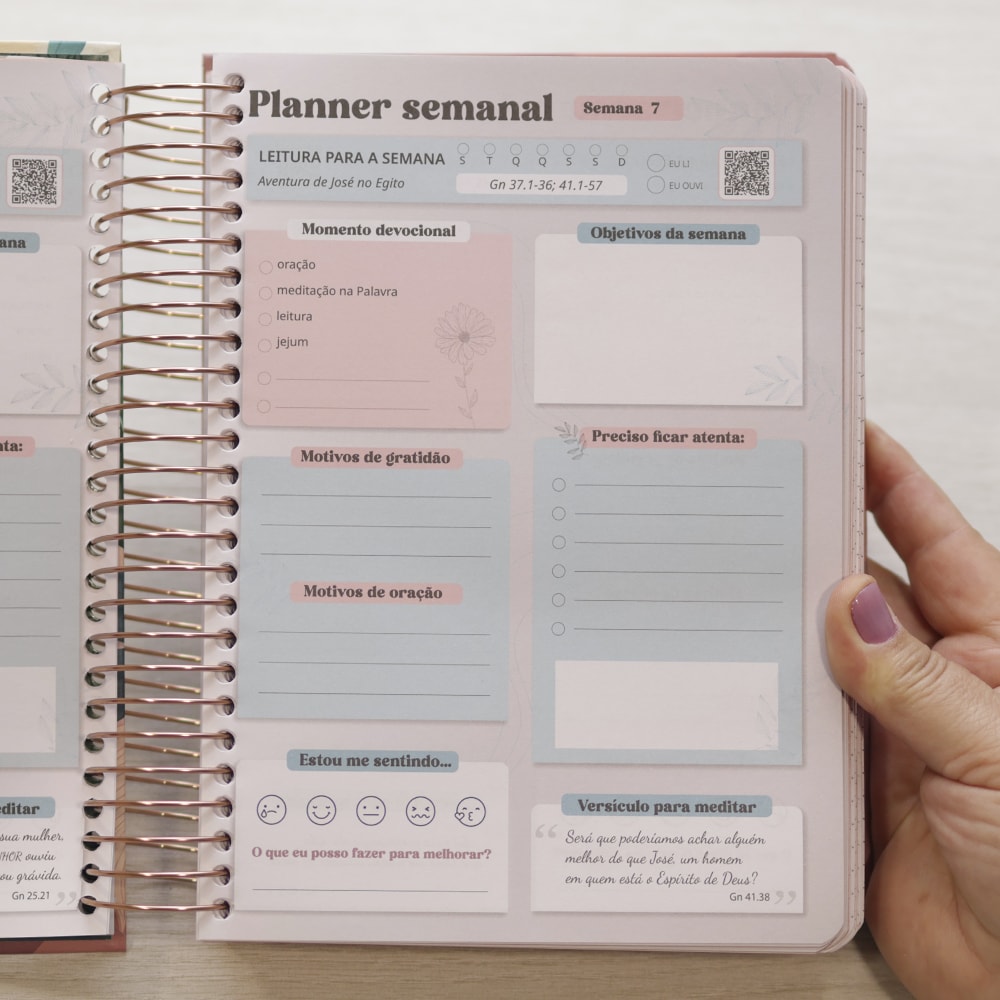 Bíblia Jornada Slim com Planner | NAA | Espaço Para Anotações | Capa Dura Espiral