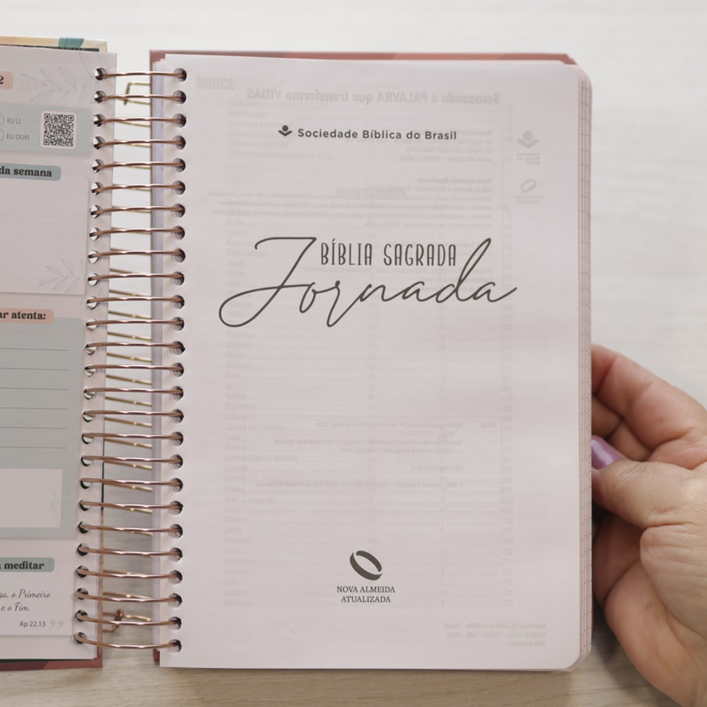 Bíblia Jornada Slim com Planner | NAA | Espaço Para Anotações | Capa Dura Espiral