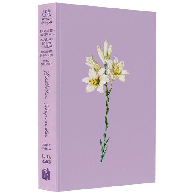 Bíblia Sagrada Lírios | ARC | Letra Maior | Harpa e Corinhos | Capa Dura