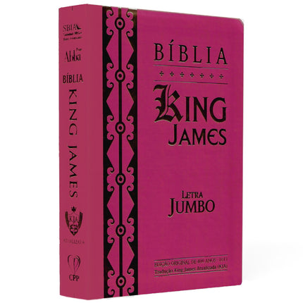 Bíblia King James Atualizada | Letra Jumbo | Capa Arabesco Pink