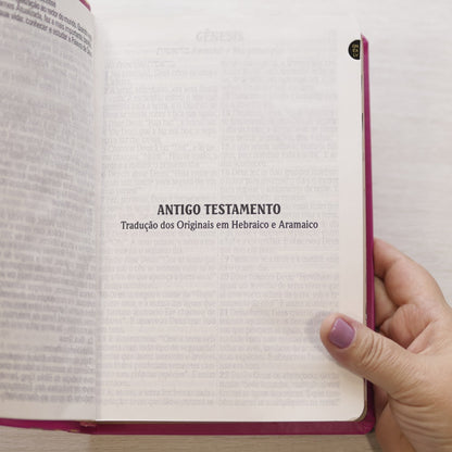 Bíblia King James Atualizada | Letra Jumbo | Capa Arabesco Pink