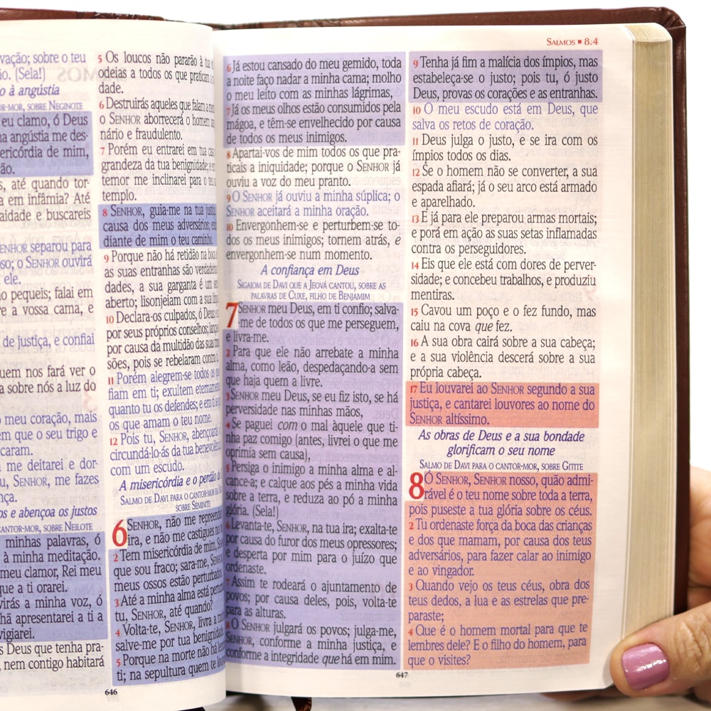 Bíblia Sagrada Harpa Celestial 774 | ERC | Letra Extra Gigante | Capa Marrom Escuro