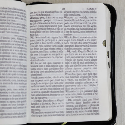 Bíblia Sagrada | ARC | Letra Gigante | Preta Com Zíper
