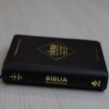 Bíblia Sagrada | ARC | Letra Gigante | Preta Com Zíper