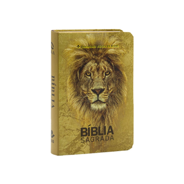 Bíblia Sagrada | Edição de Bolso| NAA | Capa Semiflexível Leão Dourado