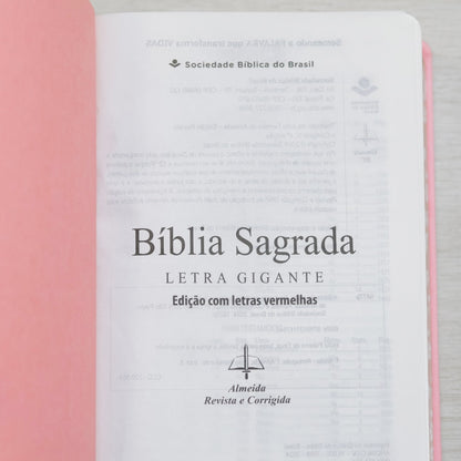Bíblia Sagrada | NAA | Letra Gigante | Rosa