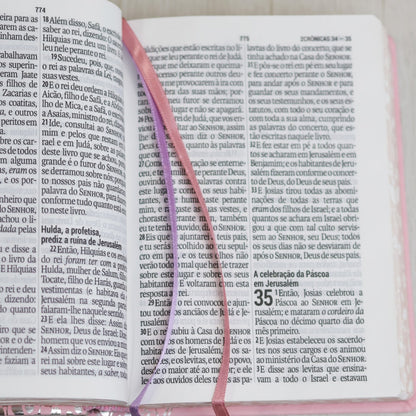 Bíblia Sagrada | NAA | Letra Gigante | Rosa