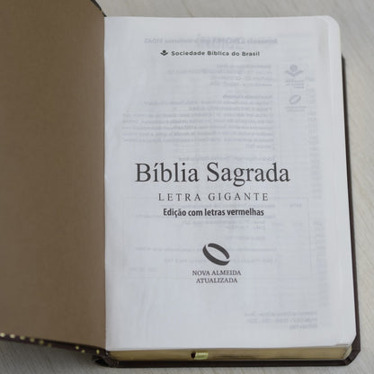Bíblia Sagrada | NAA | Letra Gigante | Marrom