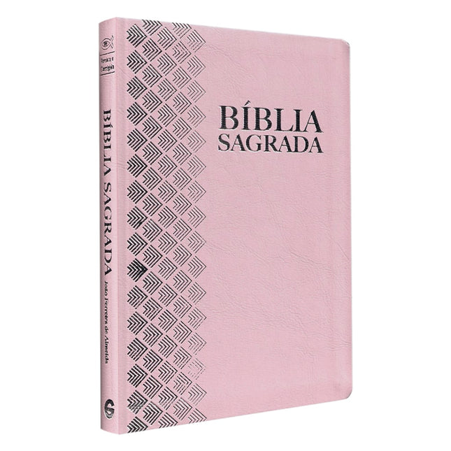 Bíblia Sagrada | ARC | Letra Normal | Capa Luxo Rosa Claro