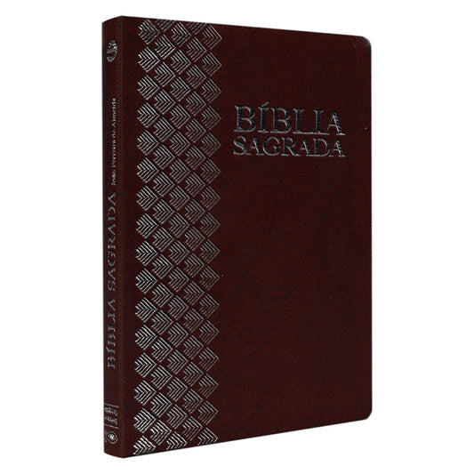 Bíblia Sagrada | ARC | Letra Normal | Capa Luxo Vinho Escuro