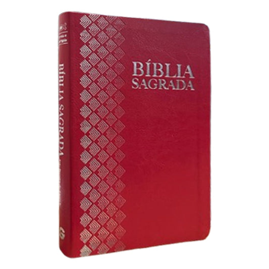 Bíblia Sagrada | ARC | Letra Normal | Capa Luxo Vermelha