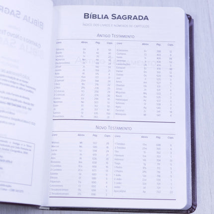 Bíblia Sagrada | ARC | Letra Normal | Capa Luxo Vinho Perolado