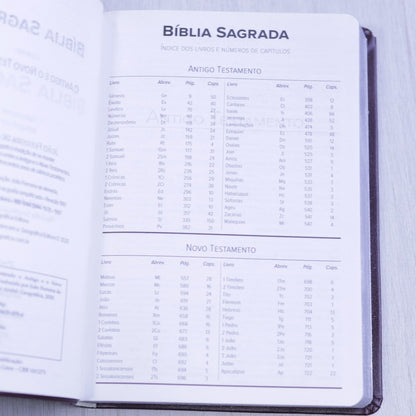 Bíblia Sagrada | ARC | Letra Normal | Capa Luxo Vinho Perolado