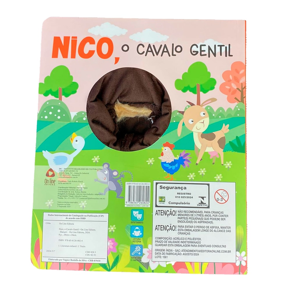Nico O Cavalo Gentil | Livro Fantoche