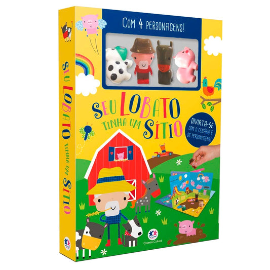 Livro Com Cenário Seu Lobato Tinha Um Sítio | Com 4 Personagens