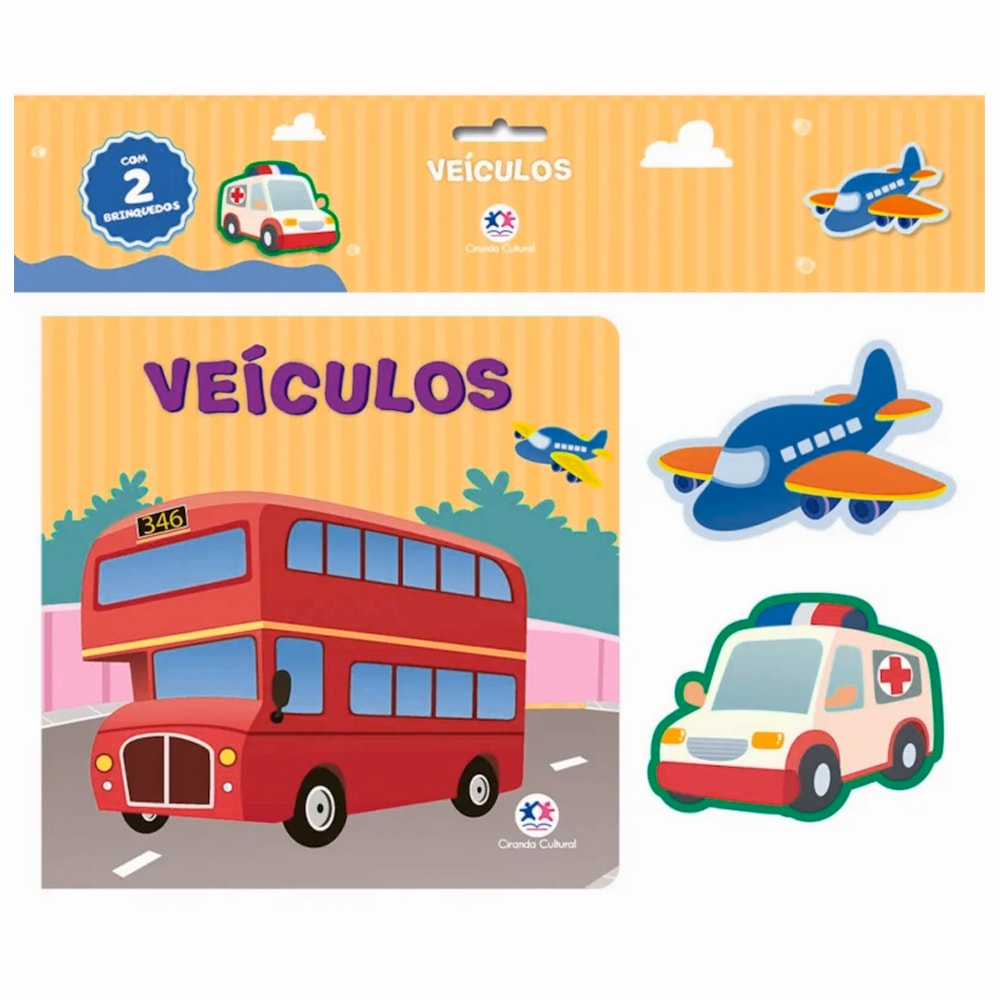 Veículos | Livro de Banho | Com 2 Brinquedos