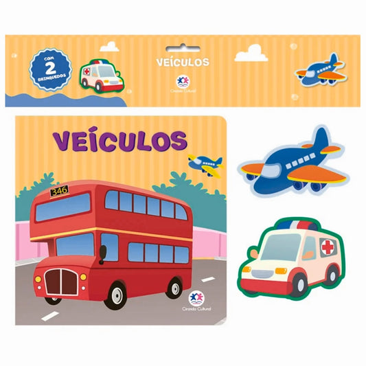 Veículos | Livro de Banho | Com 2 Brinquedos
