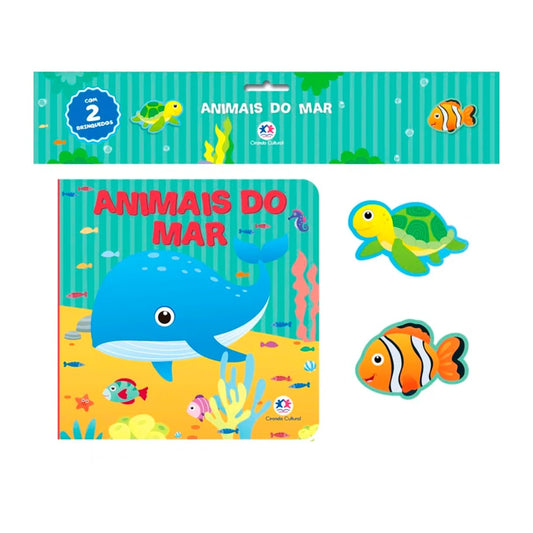 Animais do Mar | Livro Banho | Com 2 Brinquedos