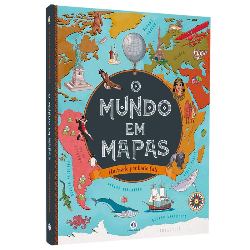 O Mundo Em Mapas | Ilustrado Por Dario Cali | Capa Dura