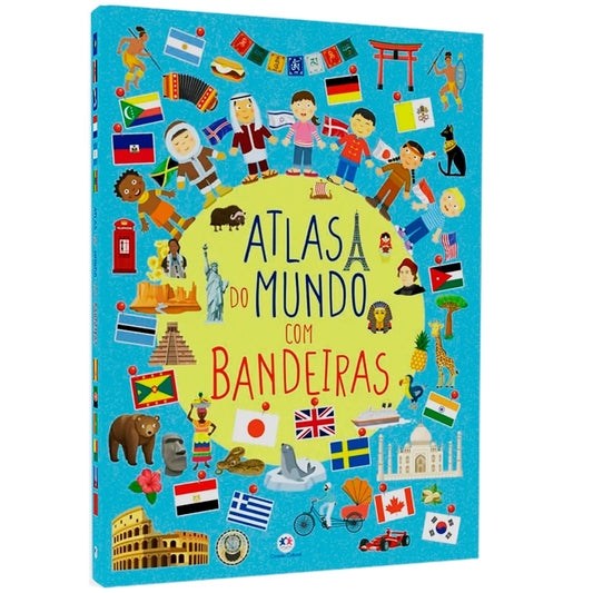 Atlas do Mundo com Bandeiras | Capa Dura