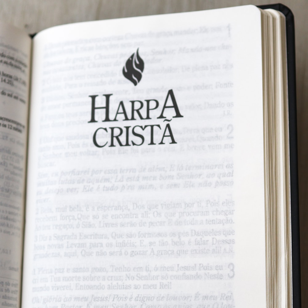 Bíblia Sagrada com Harpa Cristã | ARC | Letra Grande | Capa Luxo Floral Ramos Preta