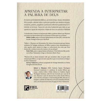 Hermenêutica Fiel | Robert L Plummer