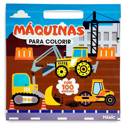Máquinas Para Colorir | 100 Adesivos