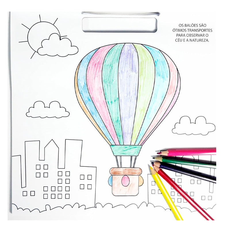 Veículos Para Colorir | 100 Adesivos