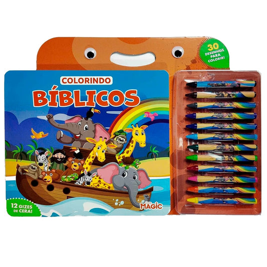 Colorindo | Bíblicos | 12 Gizes de Cera