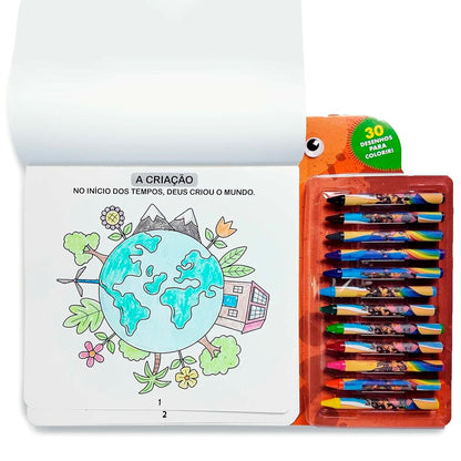 Colorindo | Bíblicos | 12 Gizes de Cera